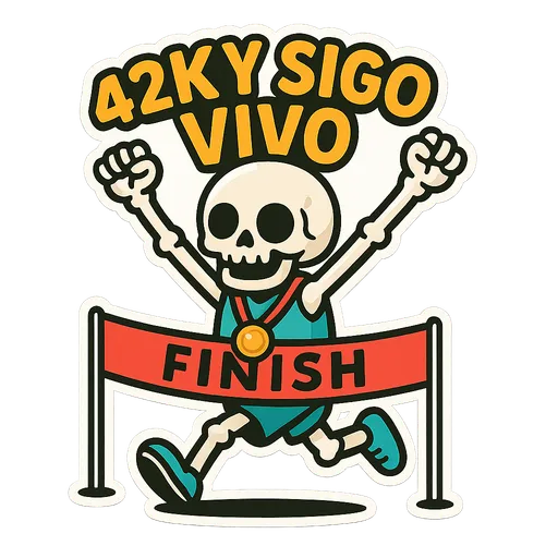 42K Y SIGO VIVO — maratón sticker